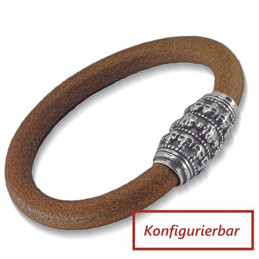 Armband Ø 8,0 mm mit Edelstahl Magnetverschluss - Gotik