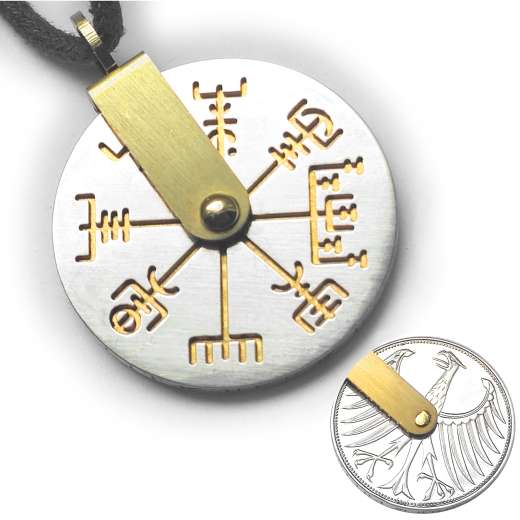 Anhänger VEGVISIR aus Silber 625 • 5 DM Deutschland 1951 - 1974